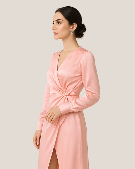 Romantic Rose Wrap Dress