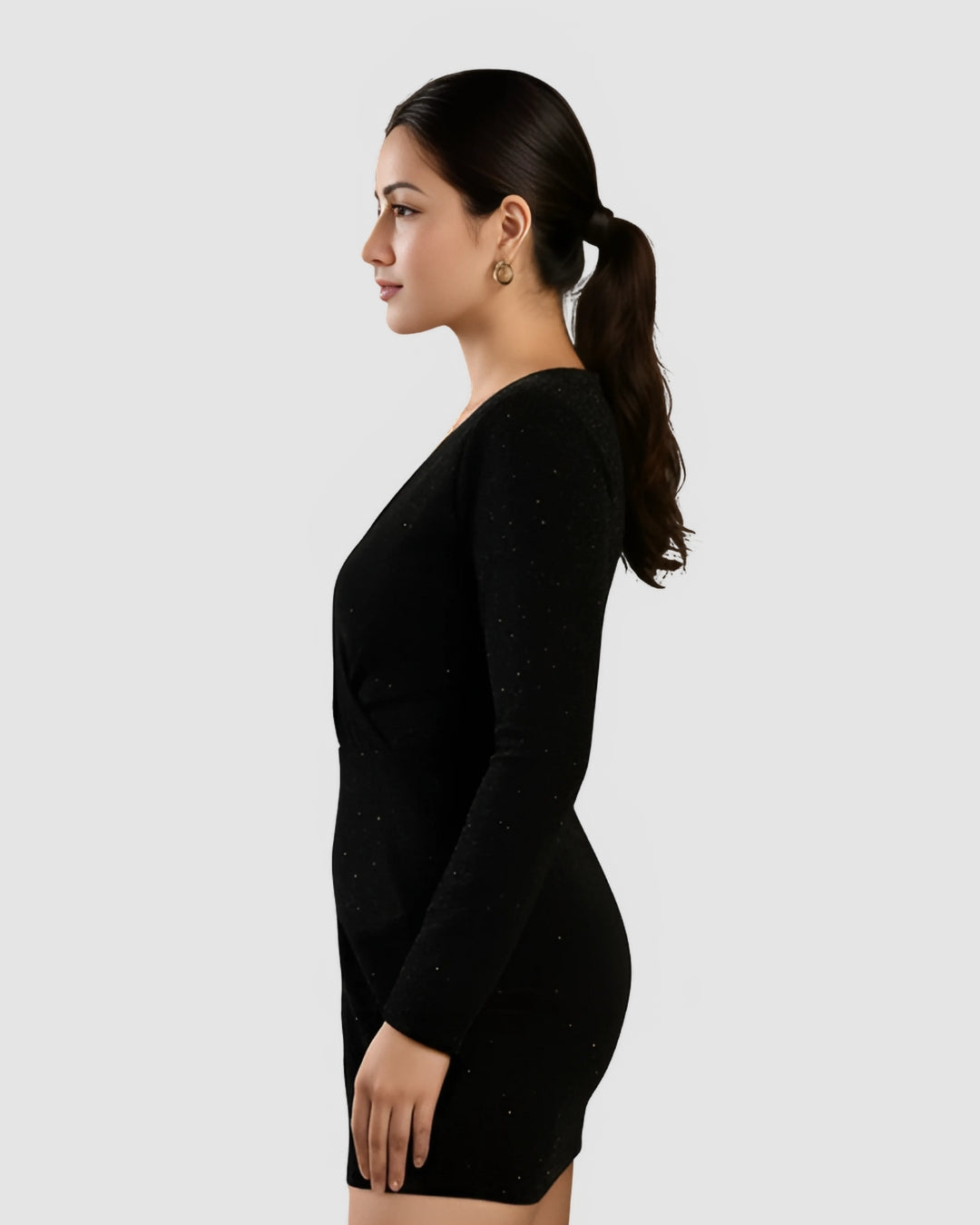 Black Sparkle Mini Dress