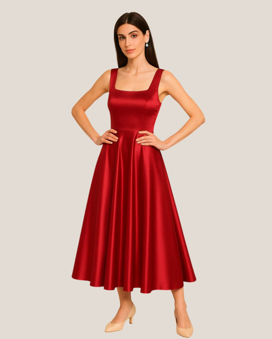 Crimson Radiance Red Gown