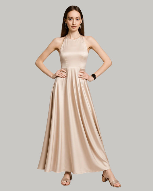 Opaline Elegance Beige Gown