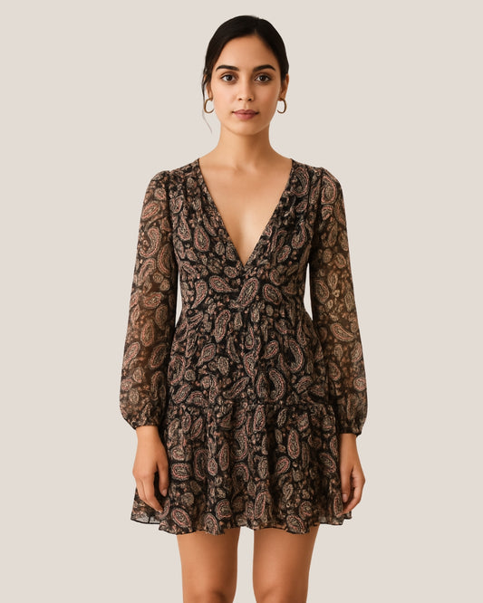 Zari Paisley Flare Dress