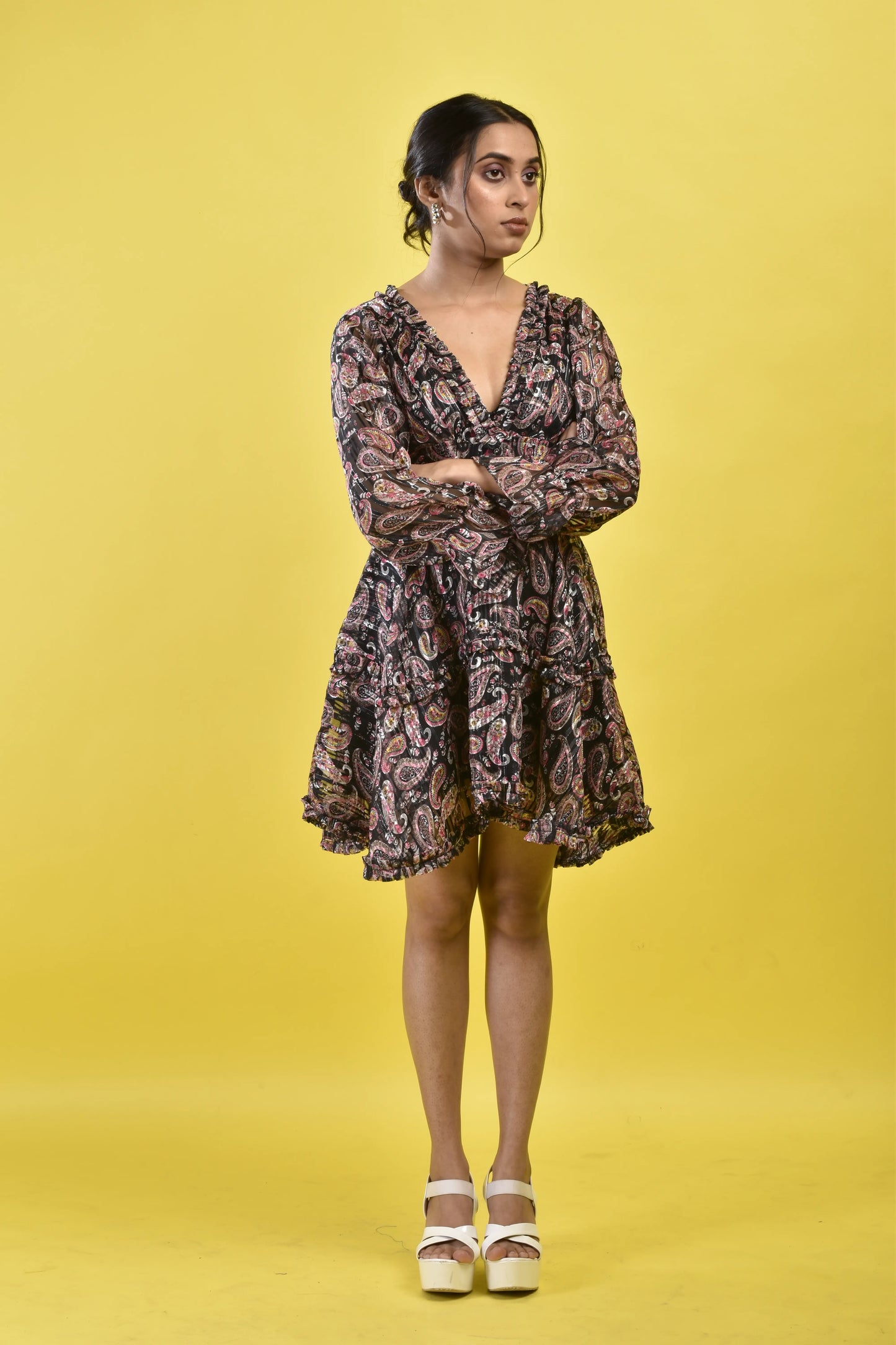 Zari Paisley Flare Dress