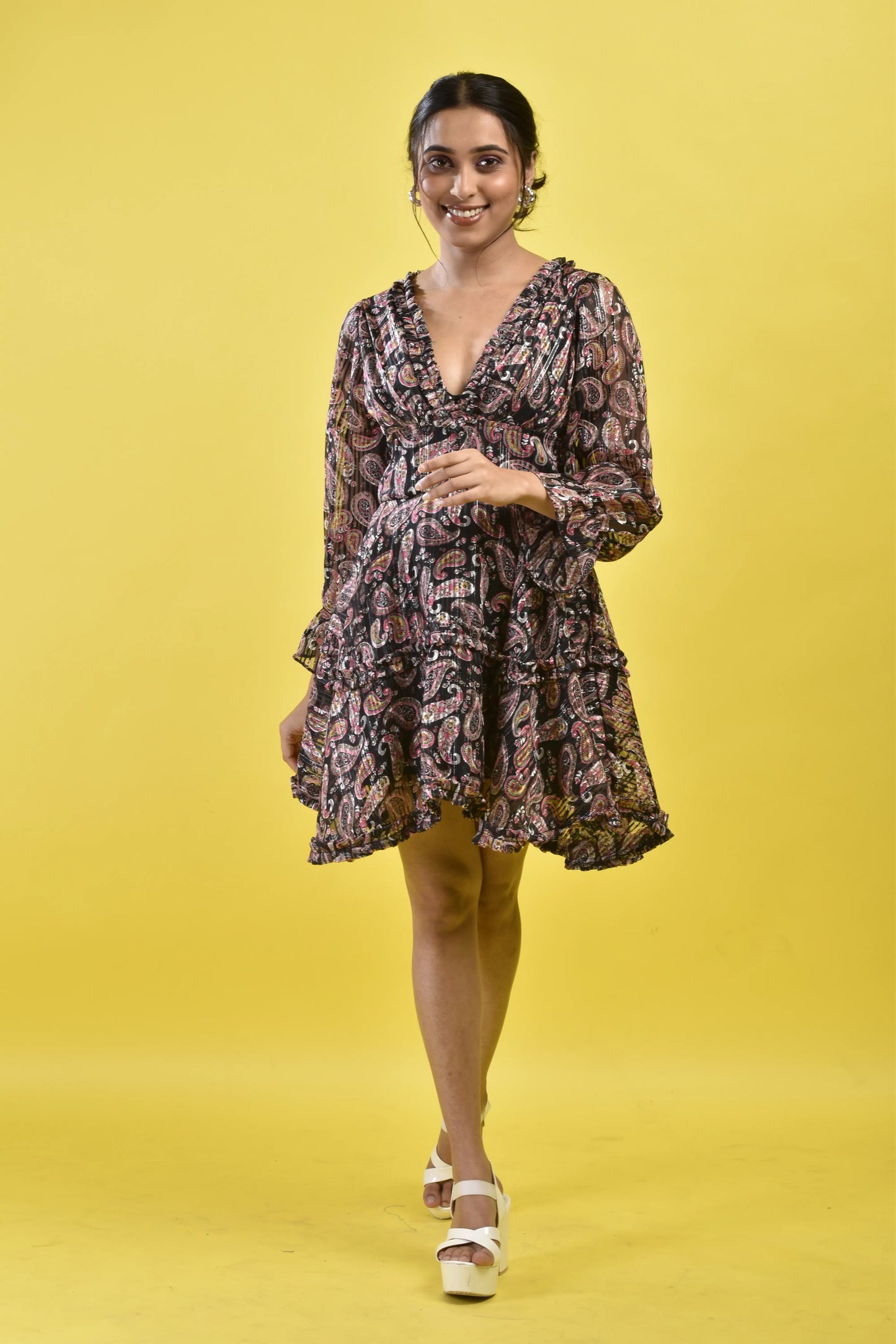Zari Paisley Flare Dress
