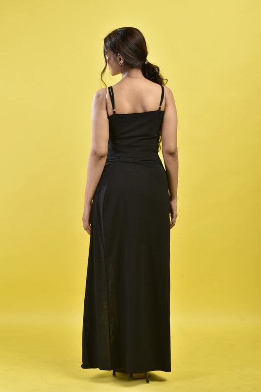 Noir Edge Slit Co-ord Set