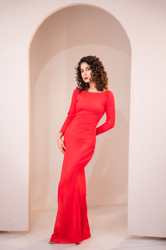 Scarlet Muse Lycra Maxi Dress