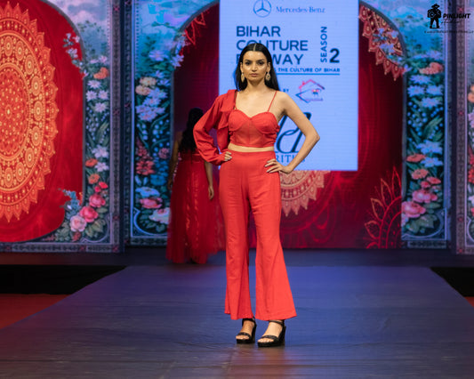 Crimson Rhythm Co-ord Set