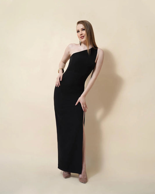 Kyle One Shoulder Slit Dress
