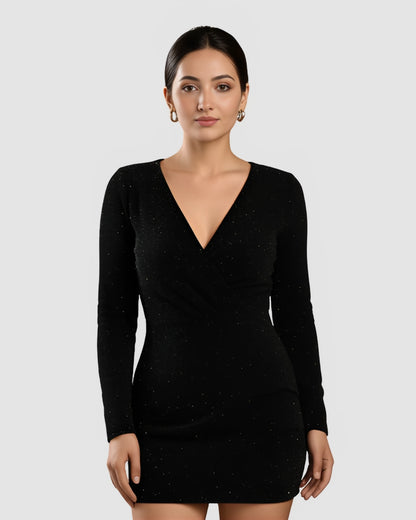 Black Sparkle Mini Dress