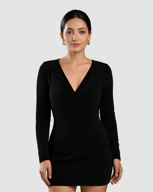 Black Sparkle Mini Dress