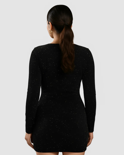 Black Sparkle Mini Dress
