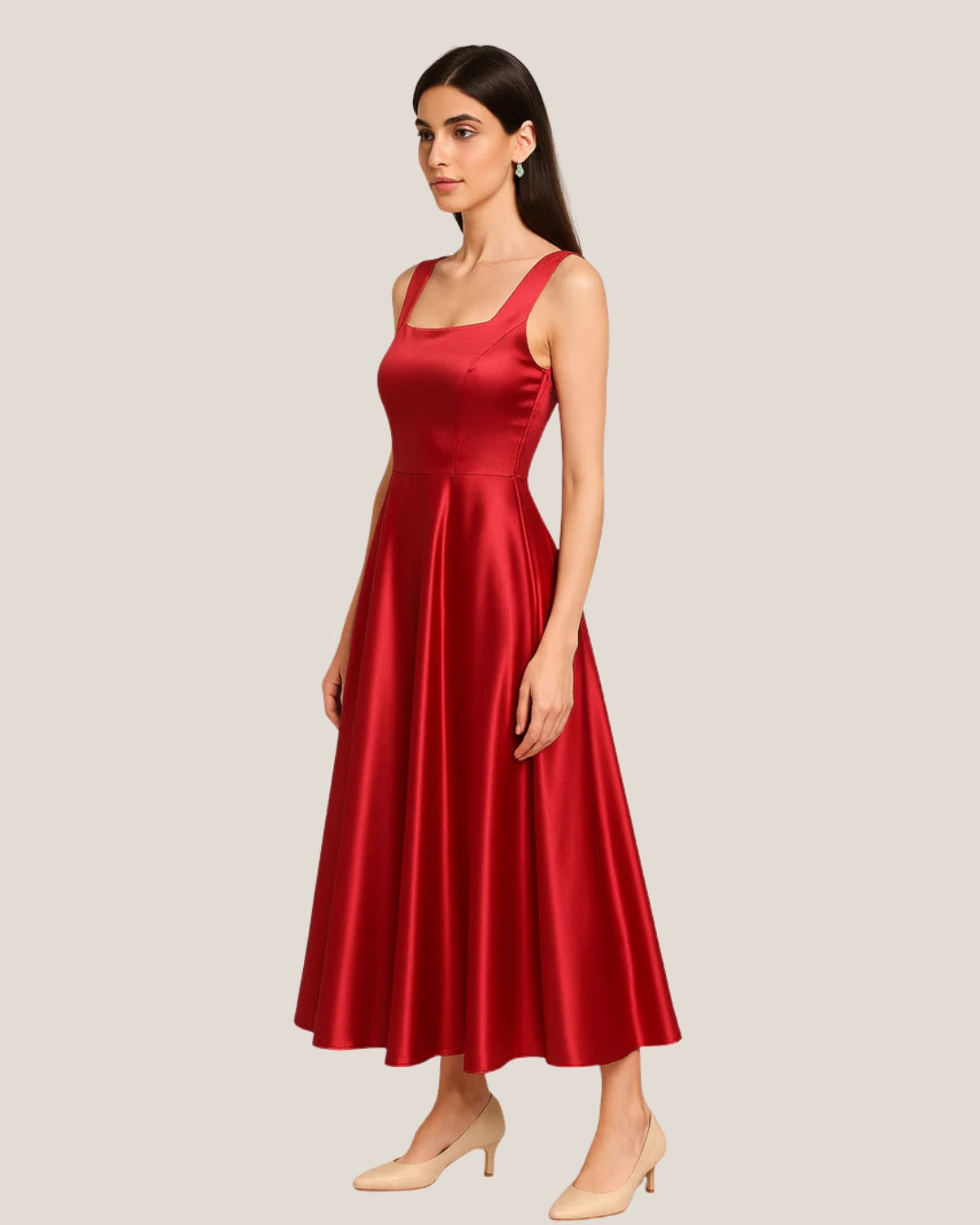 Crimson Radiance Red Gown