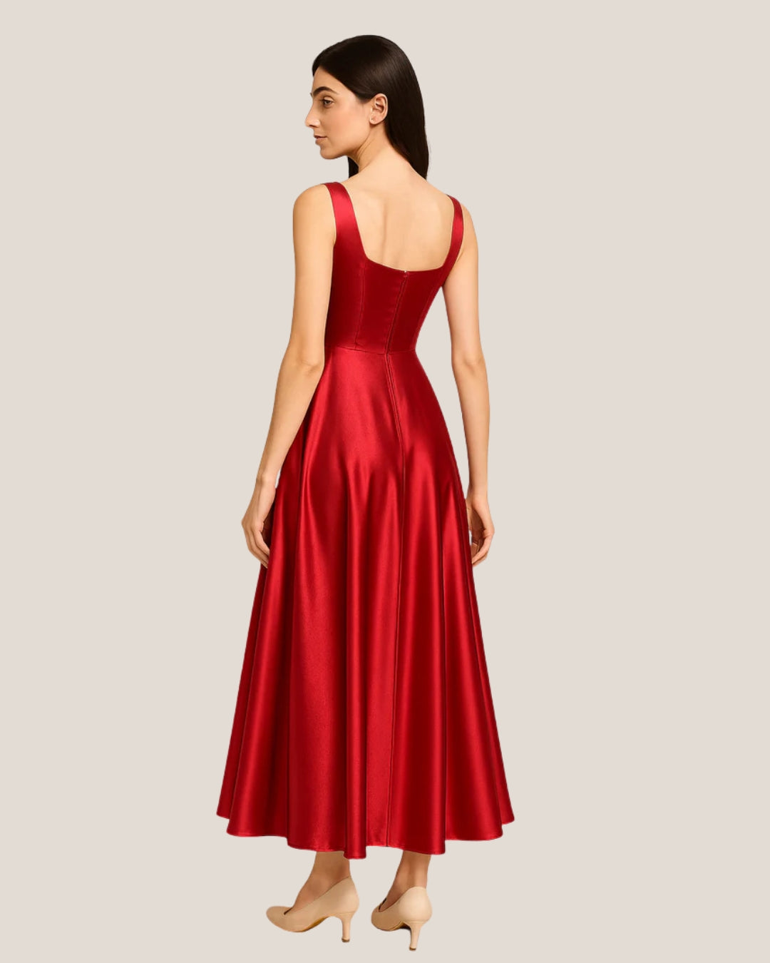 Crimson Radiance Red Gown