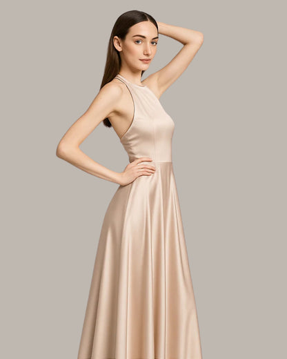 Opaline Elegance Beige Gown
