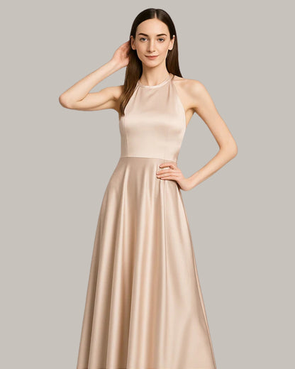 Opaline Elegance Beige Gown