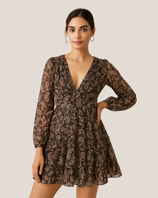 Zari Paisley Flare Dress
