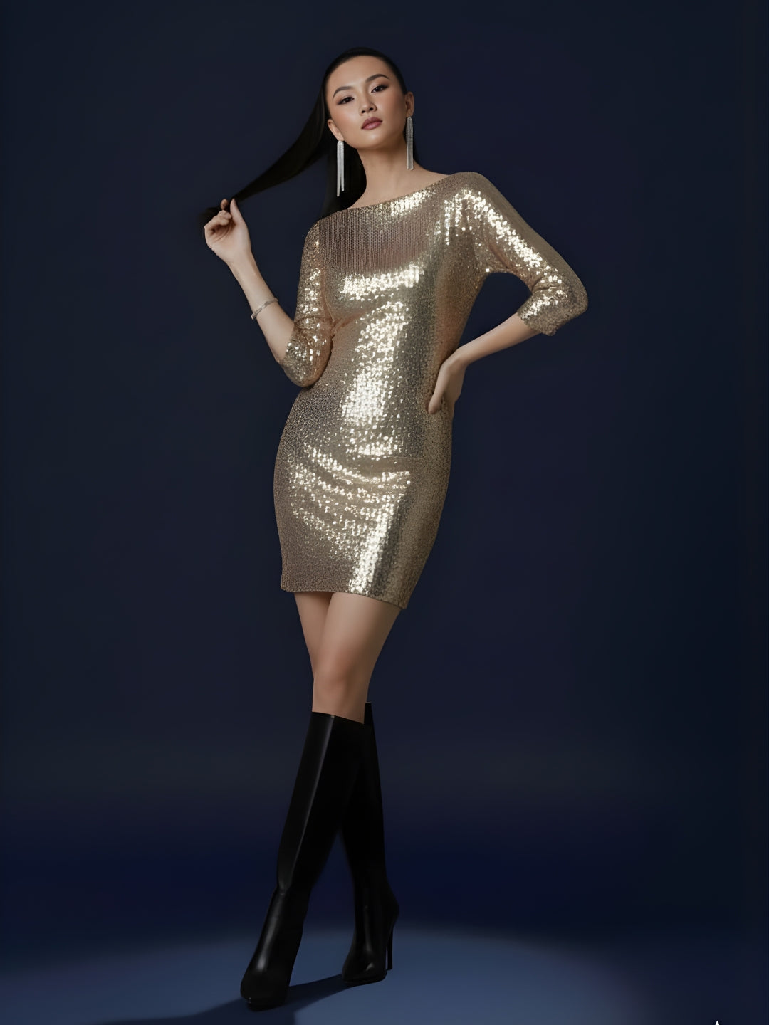 Champagne Sparkle Dress