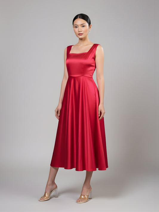 Crimson Radiance Red Gown