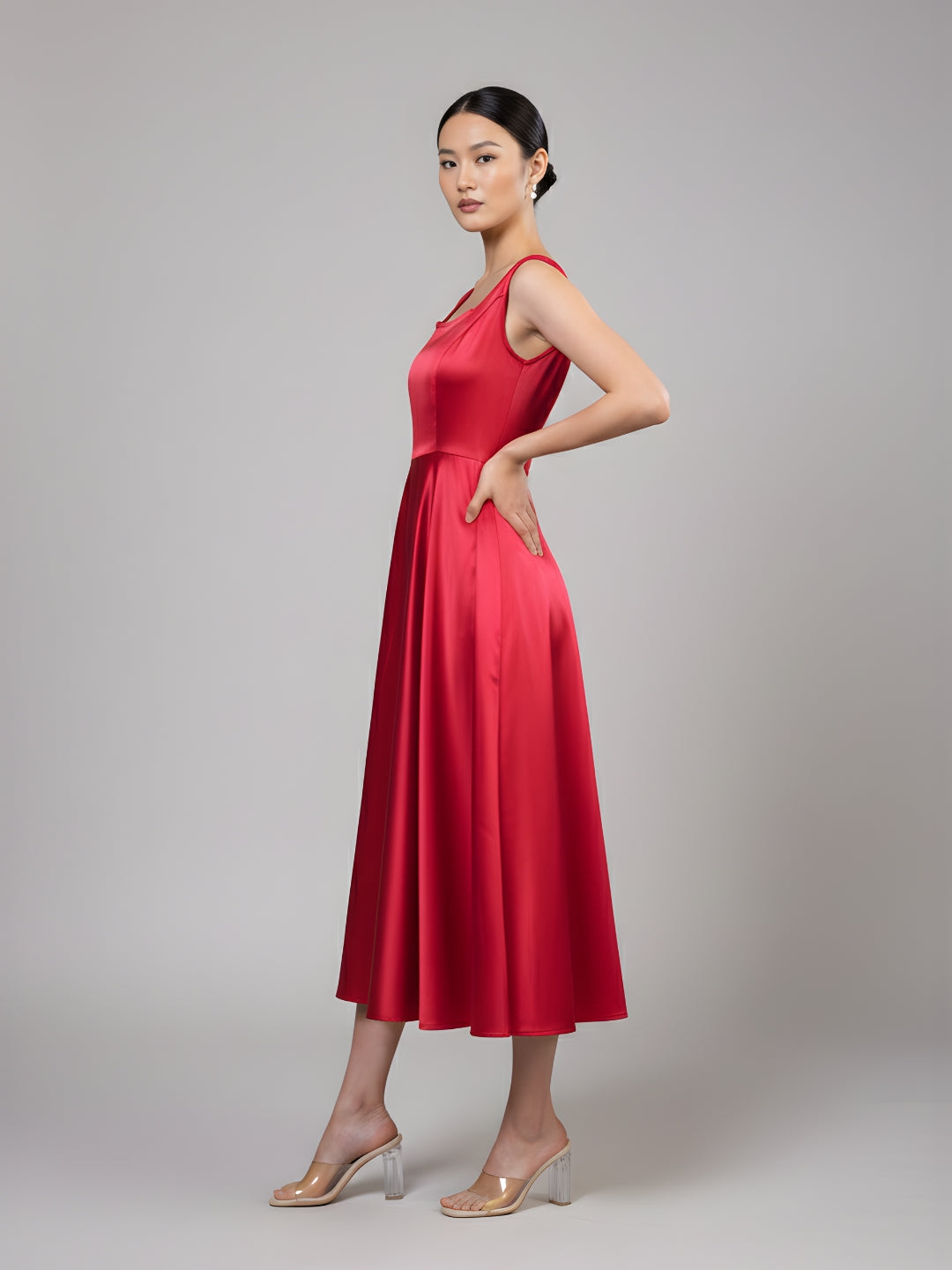 Crimson Radiance Red Gown