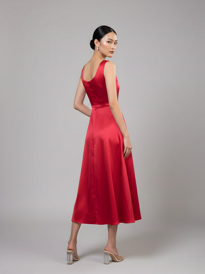 Crimson Radiance Red Gown