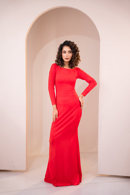 Scarlet Muse Lycra Maxi Dress
