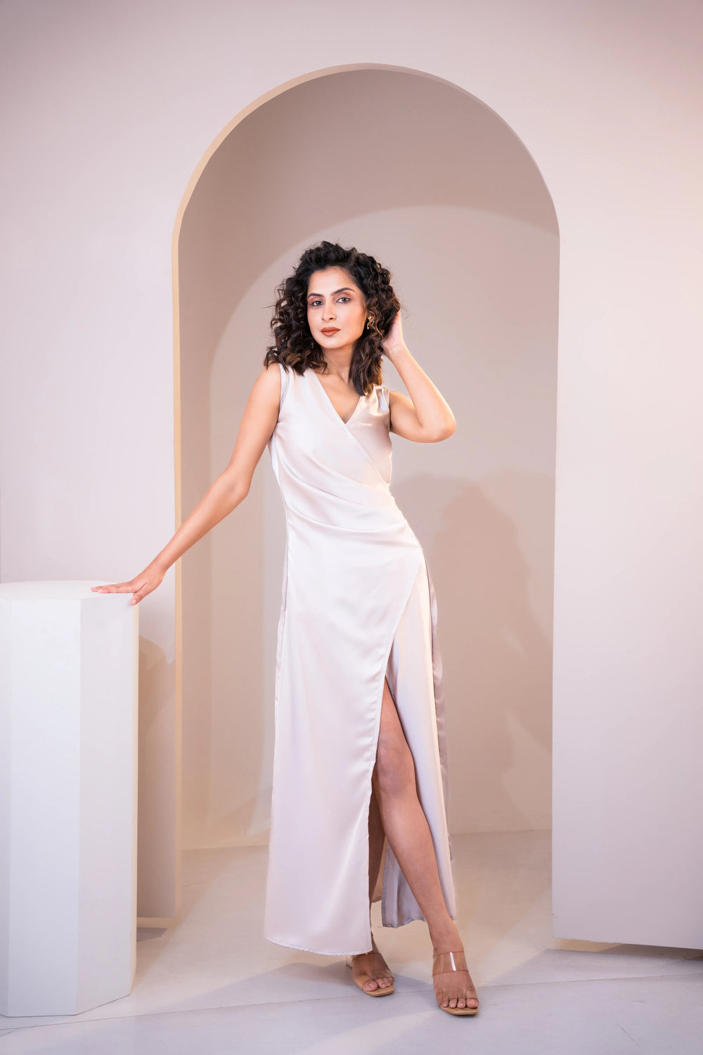 Lunar Grace Slit Maxi Dress