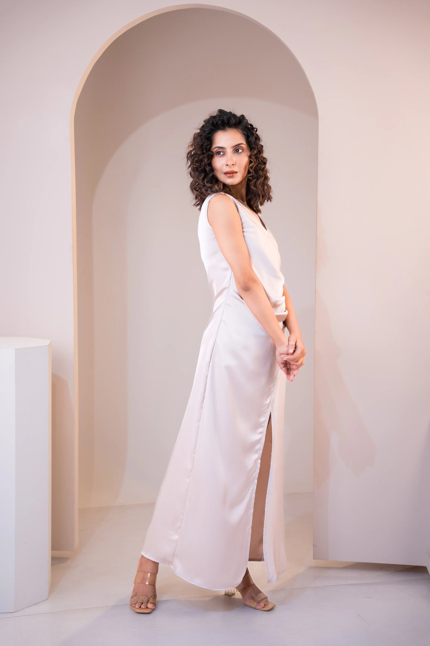 Lunar Grace Slit Maxi Dress