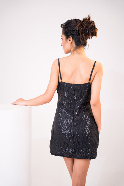 Glimmering Cowl Dress