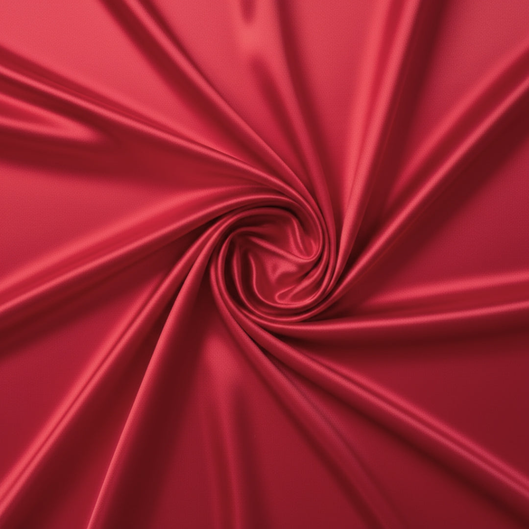 Crimson Radiance Red Satin Gown