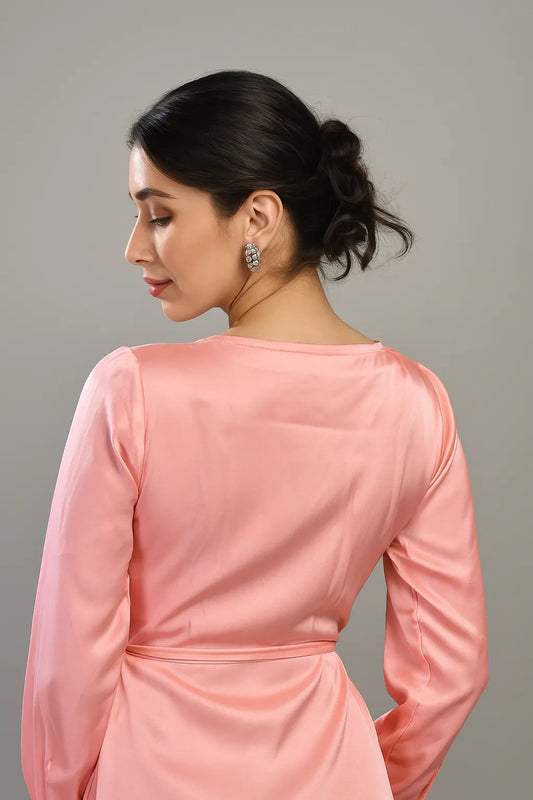 Romantic Rose Wrap Dress