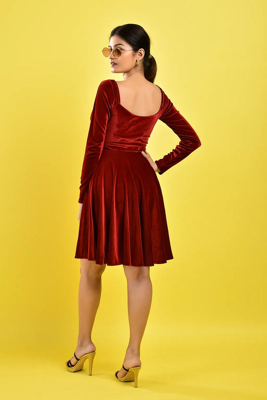 Regal Velvet Mini Dress