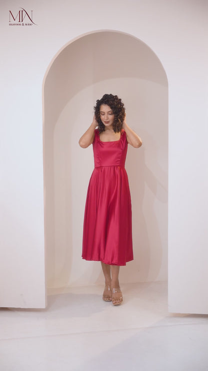 strapless open back dress Amarra Boned-Bodice Long Red Prom Dress 88796 Wine / 000