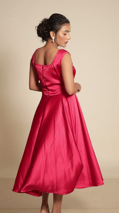 Crimson Radiance Red Gown